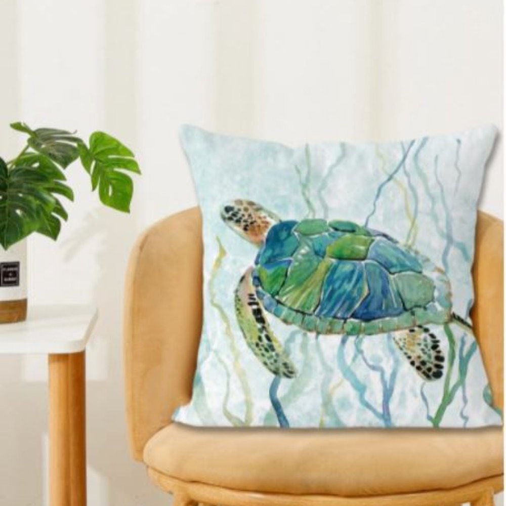 Turtle throw pillow - Picture 2 of 4